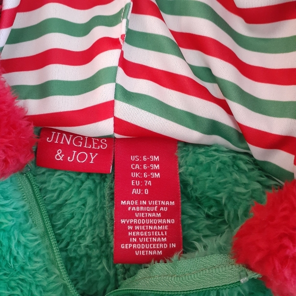 JINGLES & JOY Baby Christmas Elf Costume - Size 6-9M - Picture 3 of 5